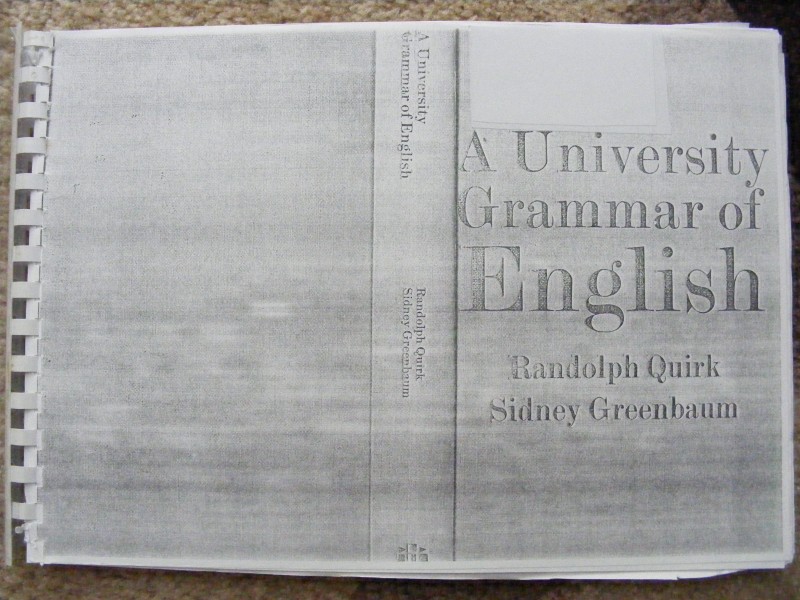A University Grammar of English