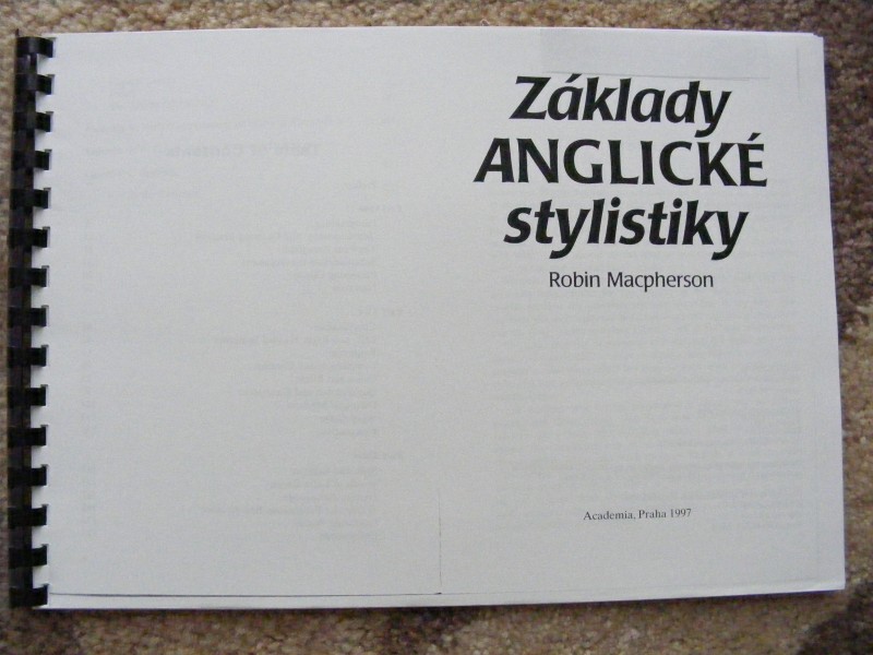Základy anglické stylistiky
