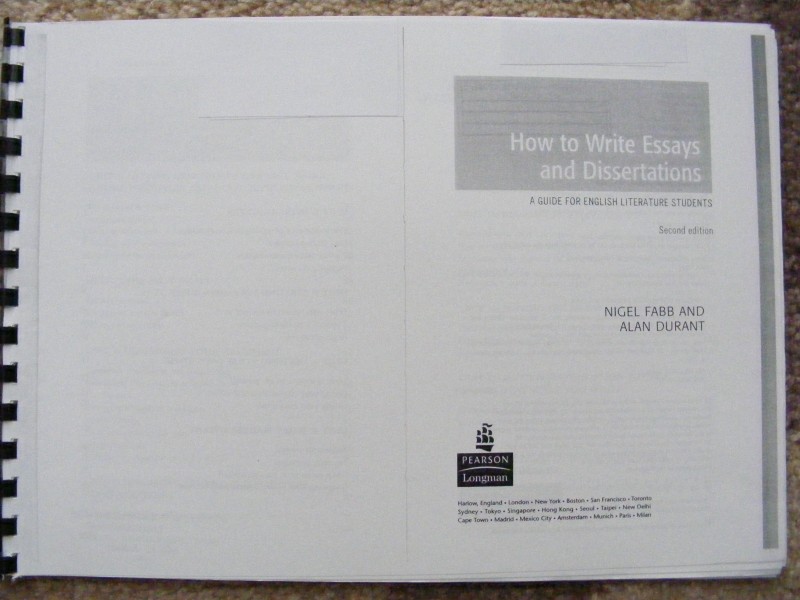 How to Write Essays and Dissertations