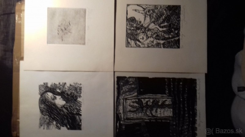 GRAFIKA 4X súčasní slovenskí umelci-Štanclová.Rumanský.Mina