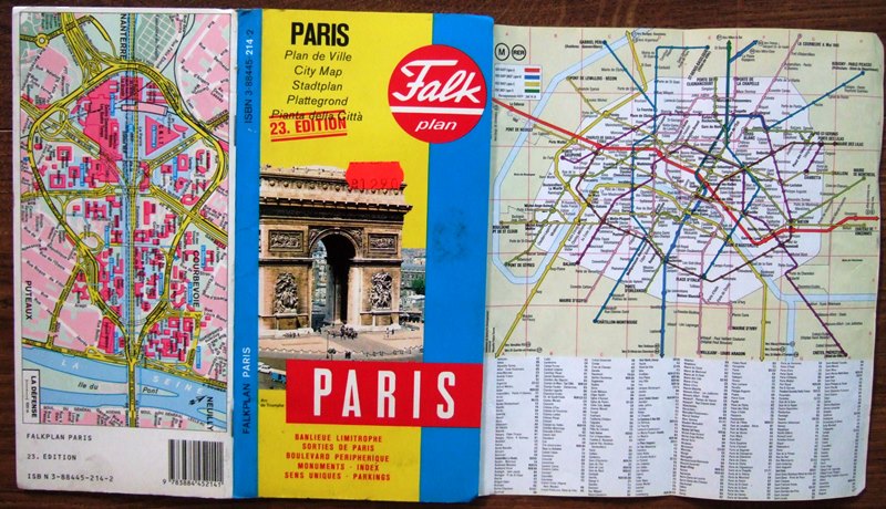 Paríž  podrobná mapa