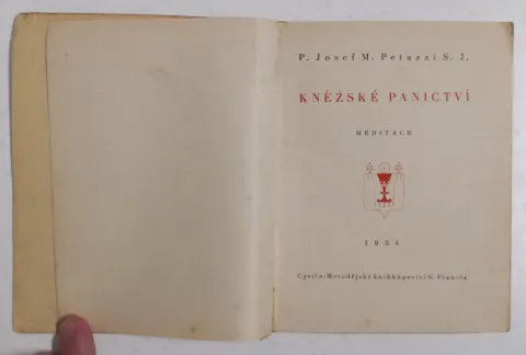 P.Josef M.Petazzi S.J. - Kněžské panictví 1934 