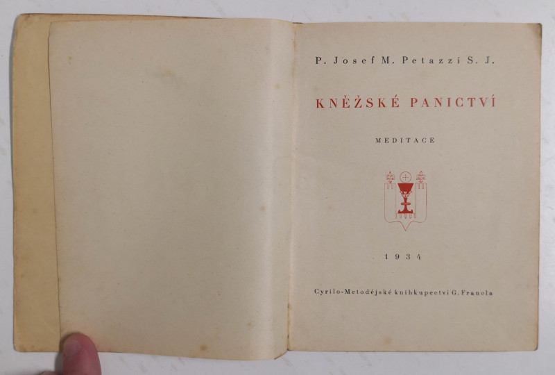 P.Josef M.Petazzi S.J. - Kněžské panictví 1934 